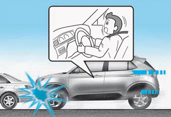 Hyundai Venue. Air bag inflation conditions