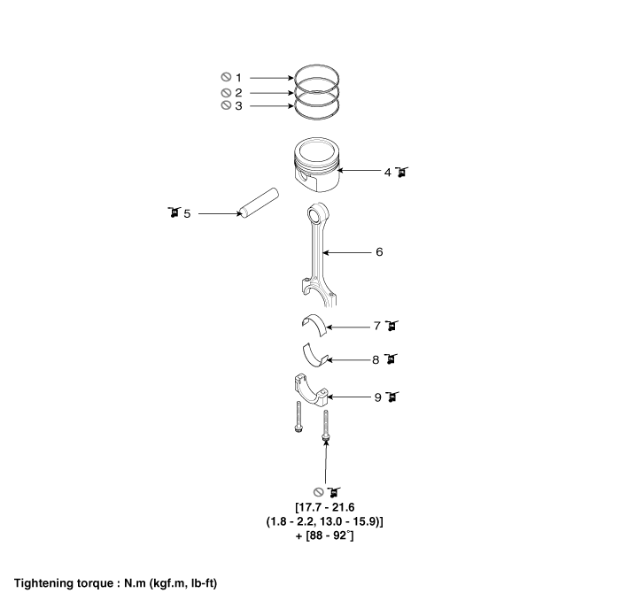 Hyundai Venue. Crankshaft. Components and components location