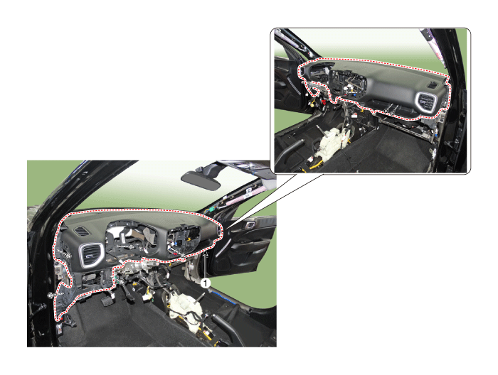 Hyundai Venue. Main Crash Pad Assembly. Components and components location